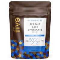 five&#x2122; CBD Sea-Salt Dark Chocolate Squares